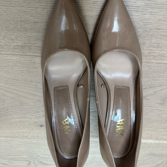 Zara patent nude block heels - Picture 3 of 4